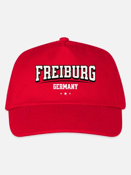 Freiburg Deutschland Vintage Uni-Look - Kinder Basecap - Rot
