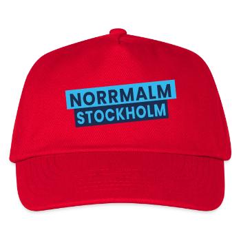 Norrmalm Stockholms Typografie - Kinder Basecap - Rot - Vorne