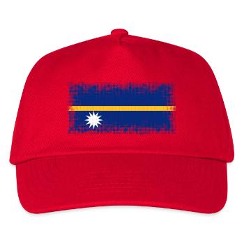 Land Nauru - Kinder Basecap - Rot - Vorne