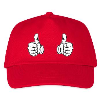OK, très bien, icône blanche - Casquette de baseball Enfant - rouge - Devant