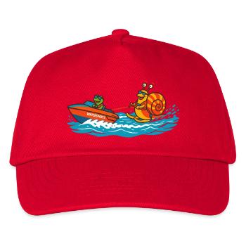 Snail water skiing - Kids’ Baseball Cap - red - Front