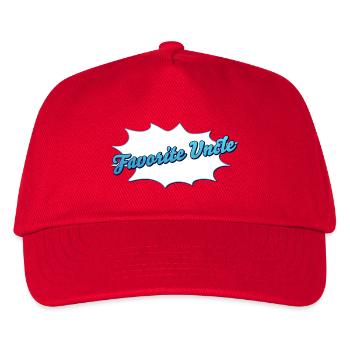 Schriftzug Favorite Uncle für den Lieblingsonkel - Kinder Basecap - Rot - Vorne