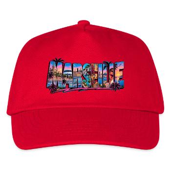 Marseille - Kinder Basecap - Rot - Vorne