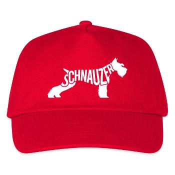 Schnauzer Hund Liebhaber Riesenschnauzer Fan - Kinder Basecap - Rot - Vorne
