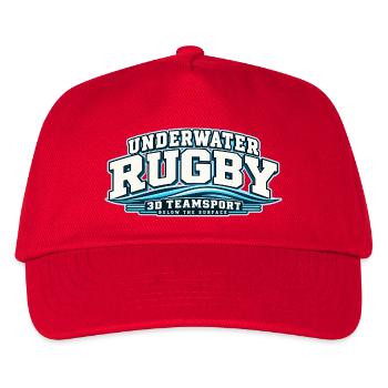 Unterwasser Rugby 3D TeamSport - Kinder Basecap - Rot - Vorne