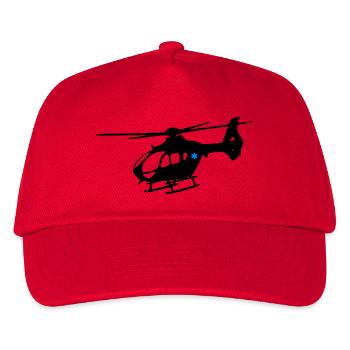 Notarzthubschrauber - Kinder Basecap - Rot - Vorne