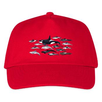 Dolphins - Dolphins - Dauphins - Delphinidae - Kids’ Baseball Cap - red - Front