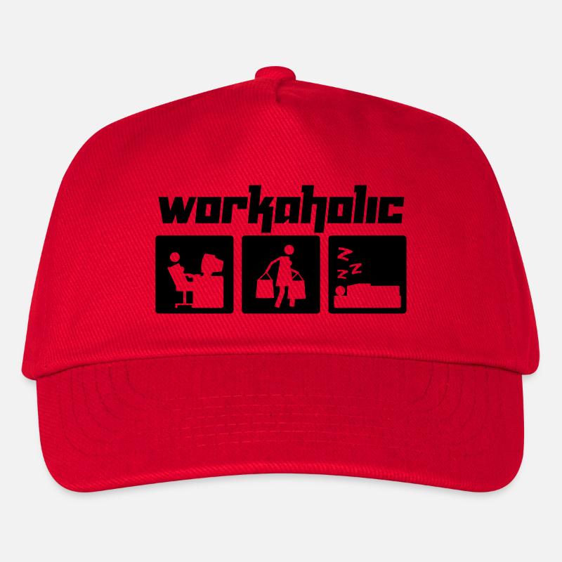 Workaholic (Vektor) - Kinder Basecap - Rot