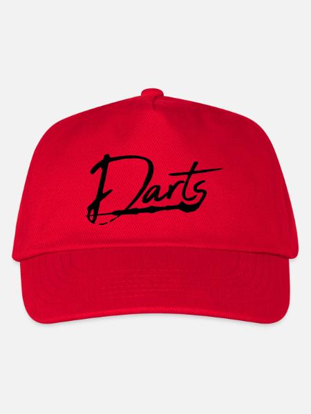 crew dart team logo freunde verein club pfeil dart - Kinder Basecap - Rot