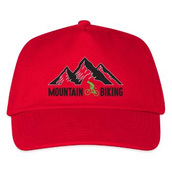 Mountainbiken - Kinder Basecap - Rot - Vorne