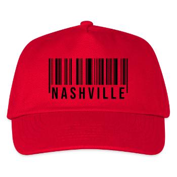 Nashville Barcode - Kinder Basecap - Rot - Vorne