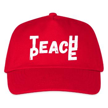 Teach Peace - Kids’ Baseball Cap - red - Front