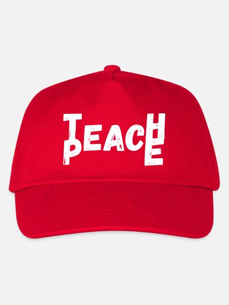 Teach Peace - Kinder Basecap - Rot