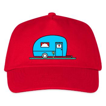 CAMPING. LAGER. ICH KANN NICHT. HUMOR. FEIERTAG - Kinder Basecap - Rot - Vorne