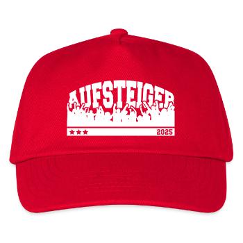 Aufsteiger 2025 Aufstieg Fußball Handball - Kinder Basecap - Rot - Vorne