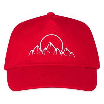 Mountains Nature - Kids’ Baseball Cap - red - Front