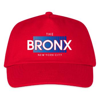 Bronx Skyline Text in blauem Verlauf - Kinder Basecap - Rot - Vorne