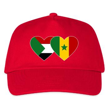 Sudan Senegal Flag Heart - Kids’ Baseball Cap - red - Front