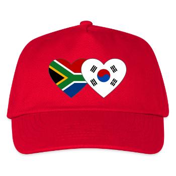 Afrique du Sud Drapeau de la Corée du Sud Coeur - Casquette de baseball Enfant - rouge - Devant
