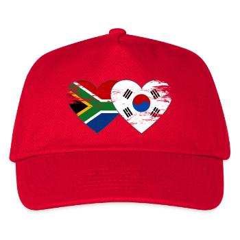 Afrique du Sud Drapeau de la Corée du Sud Coeur - Casquette de baseball Enfant - rouge - Devant