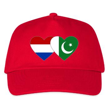 Netherlands Pakistan Flags Heart - Kids’ Baseball Cap - red - Front