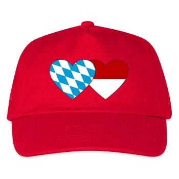 Bayern Monaco Flag Heart - Kids’ Baseball Cap - red - Front