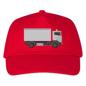 Cargo delivery truck - Kids’ Baseball Cap - red - Front