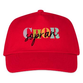 Chor Sopran - Kinder Basecap - Rot - Vorne