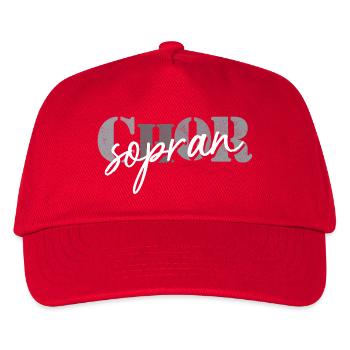 Chor Sopran - Kinder Basecap - Rot - Vorne