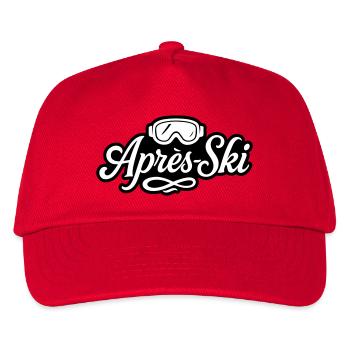 Apres Ski Skibrille Piste - Kinder Basecap - Rot - Vorne