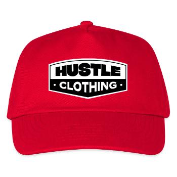 Hustle Clothing Bold Logo Streetwear - Kinder Basecap - Rot - Vorne