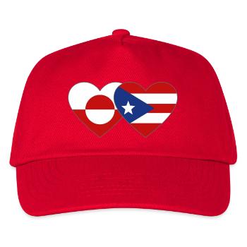 Groenland_Costa_Rica_Flagge_Herz - Kinder Basecap - Rot - Vorne