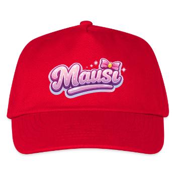 Mäusi Pink Logo mit Schleife - Kinder Basecap - Rot - Vorne