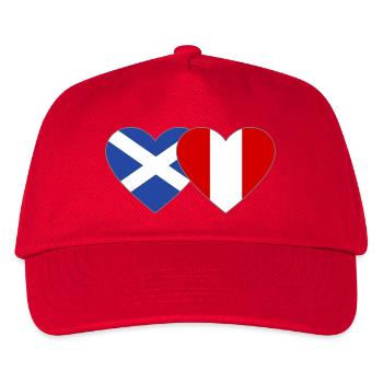 Écosse Drapeau du Pérou Cœur - Casquette de baseball Enfant - rouge - Devant
