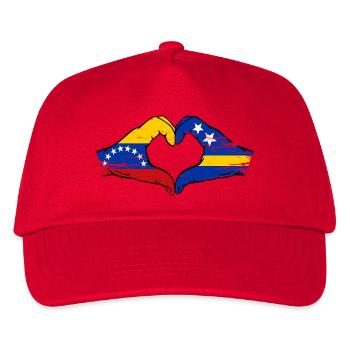 Venezuela Curacao Flagge Hände Herzform used - Kinder Basecap - Rot - Vorne