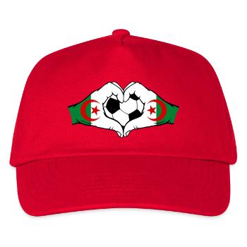 Drapeau d’Algérie Mains en forme de cœur Football - Casquette de baseball Enfant - rouge - Devant