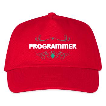 Programmer Ornament Font - Kids’ Baseball Cap - red - Front