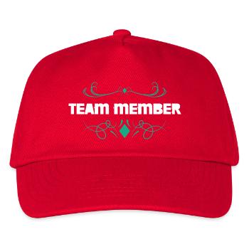 Team Member Ornament Design - Kids’ Baseball Cap - red - Front
