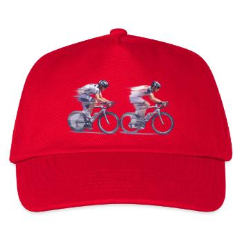 Doppelrennen Sprint-Radfahren - Kinder Basecap - Rot - Vorne