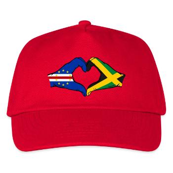 Cape Verde Jamaica Flag Hands Heart Shape - Kids’ Baseball Cap - red - Front