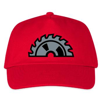 Circular Saw Blade Half Logo - Kids’ Baseball Cap - red - Front