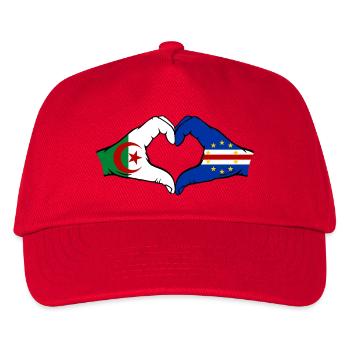 Algeria Cape Verde Flag Hands Heart Shape - Kids’ Baseball Cap - red - Front