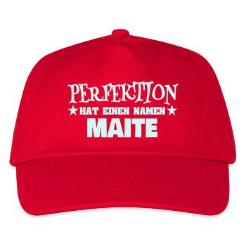 Frauenname Maite - Kinder Basecap - Rot - Vorne