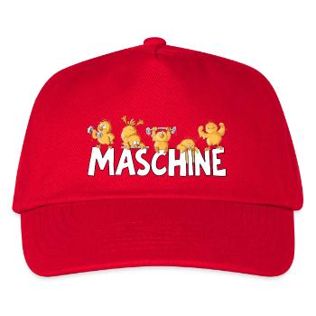Maschine Küken Workout Fitness Kraftsport Humor - Kinder Basecap - Rot - Vorne