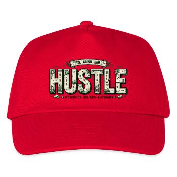 Hustle-Banknoten-Mosaik - Kinder Basecap - Rot - Vorne