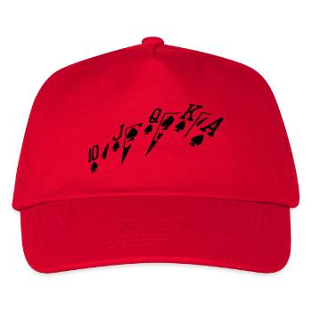 farb - Kinder Basecap - Rot - Vorne
