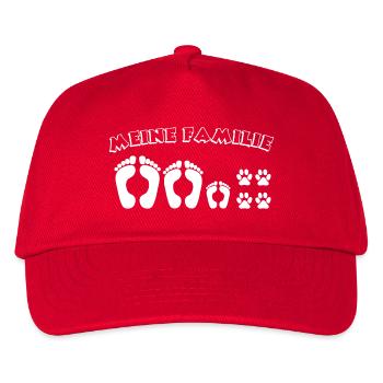 Mein Hund ist meine Familie - Kinder Basecap - Rot - Vorne