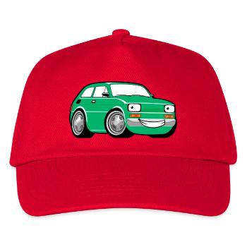 Green cartoon racing car toddler classic - Kids’ Baseball Cap - red - Front