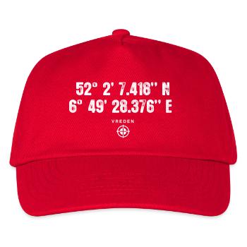 Vreden Geocacher Geschenk Standort GPS Stadt - Kinder Basecap - Rot - Vorne