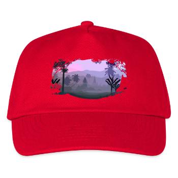 Landschaft - Kinder Basecap - Rot - Vorne